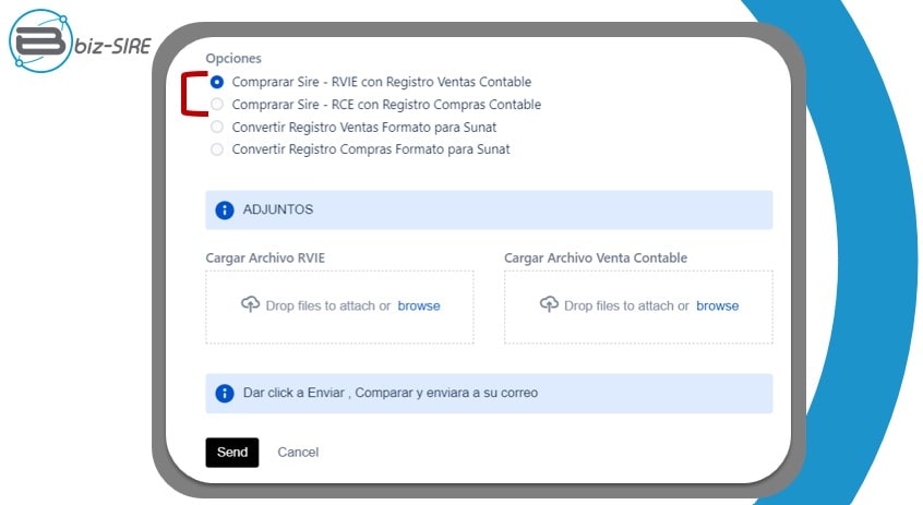 servicio de SIRE/SUNAT para cumplir con la obligatoriedad, comparar el SIRE